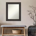 Miroir mural rectangulaire avec cadre en bois couleur expresso – 23,5" x 29,5"