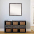 Miroir mural carré encadré de 29,5" x 29,5" pour salle de bain avec quincaillerie de fixation