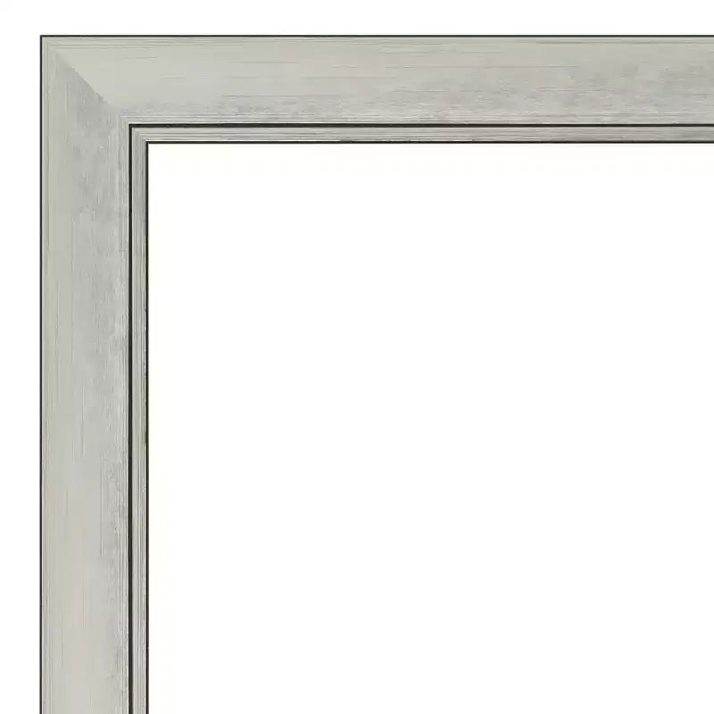 Miroir mural et de porte pleine longueur avec cadre patine argentée, 18" x 52"