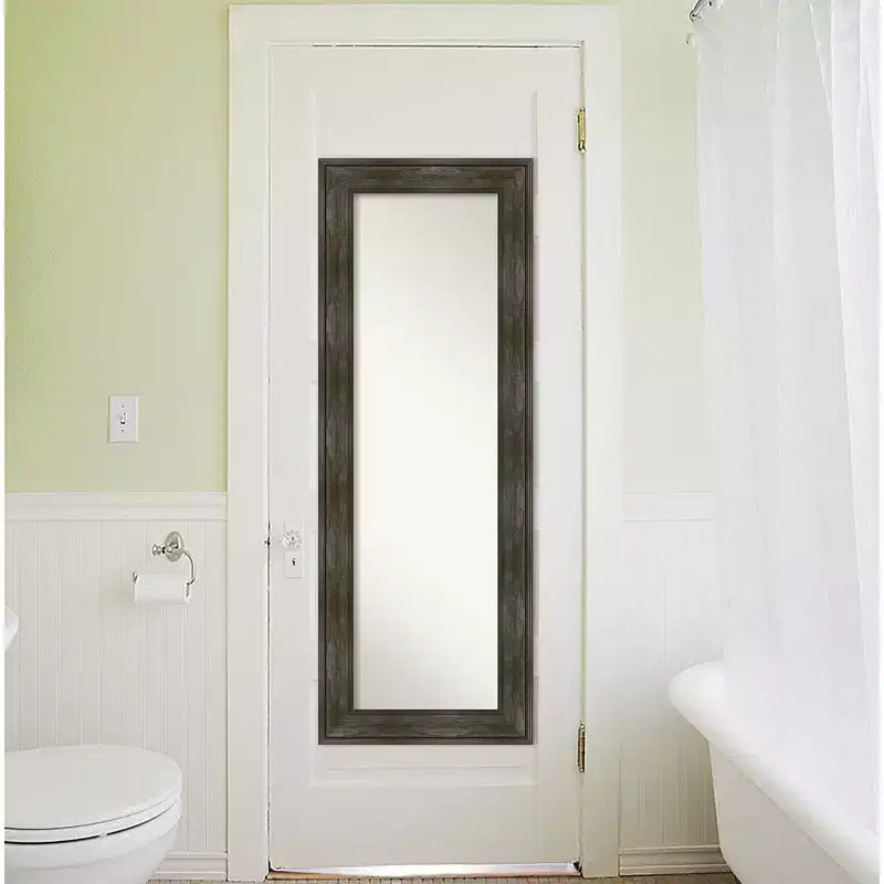 Miroir mural et de porte pleine longueur avec cadre rustique vieilli – 51 x 137 cm