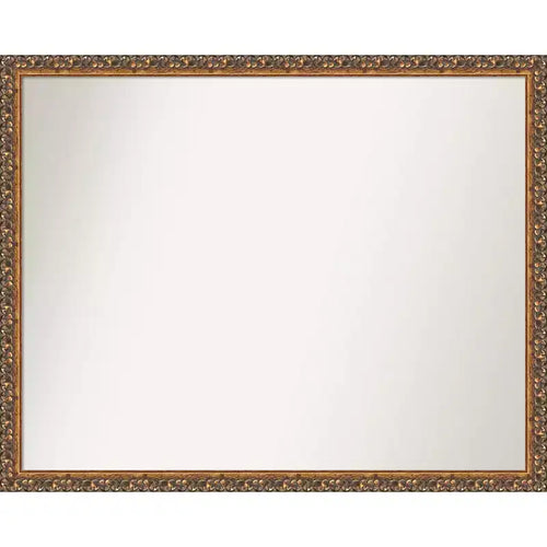 30" x 24" Non-Beveled Antique Bronze Wood Wall Mirror - Amanti Art