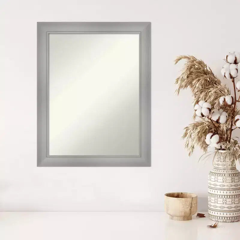 Miroir Mural Rectangulaire en Nickel Poli 22" x 28" – Non Biseauté