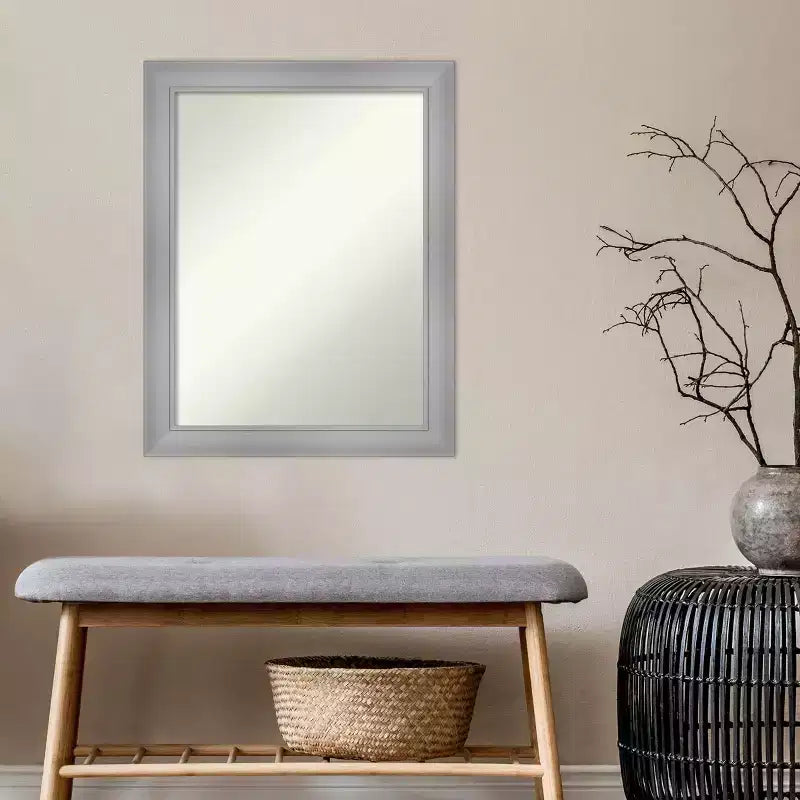 Miroir Mural Rectangulaire en Nickel Poli 22" x 28" – Non Biseauté