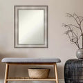 Miroir mural non biseauté de 23" x 29" avec cadre argenté