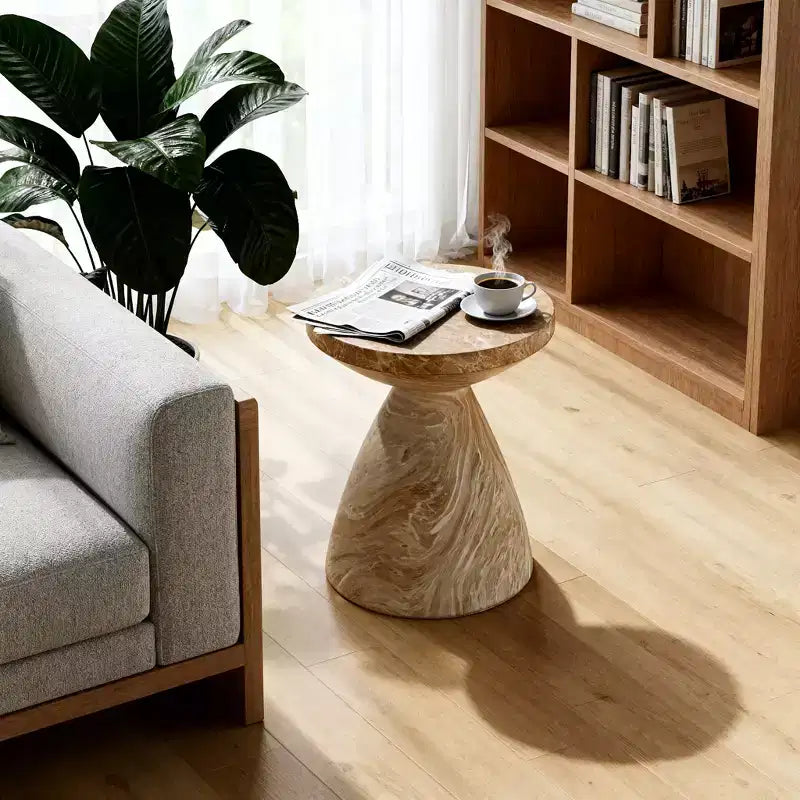 Table d'appoint ronde en béton