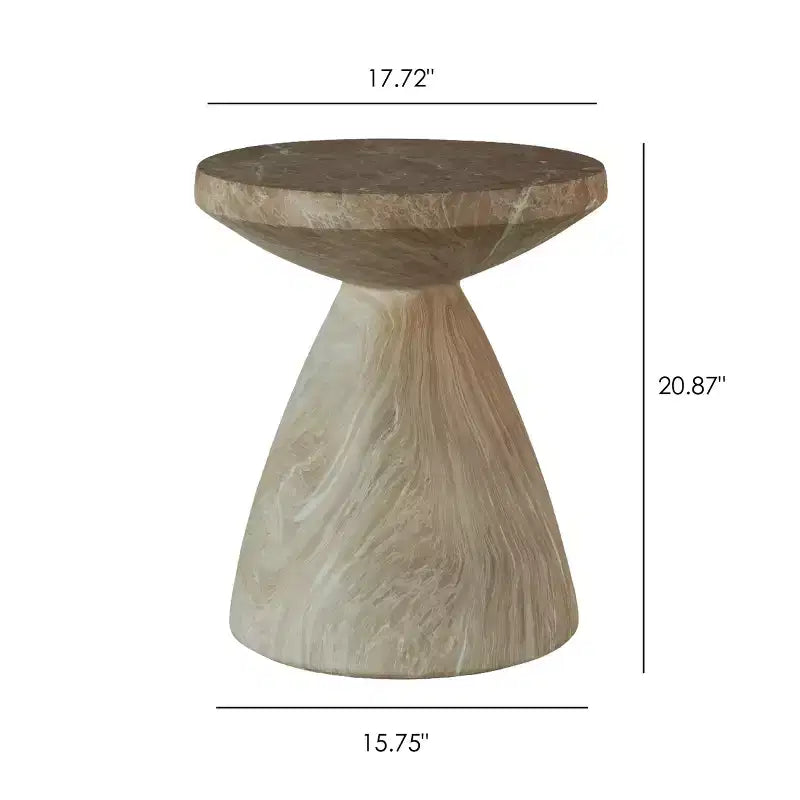 Table d'appoint ronde en béton