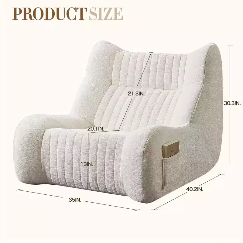 Pouf géant avec accoudoirs