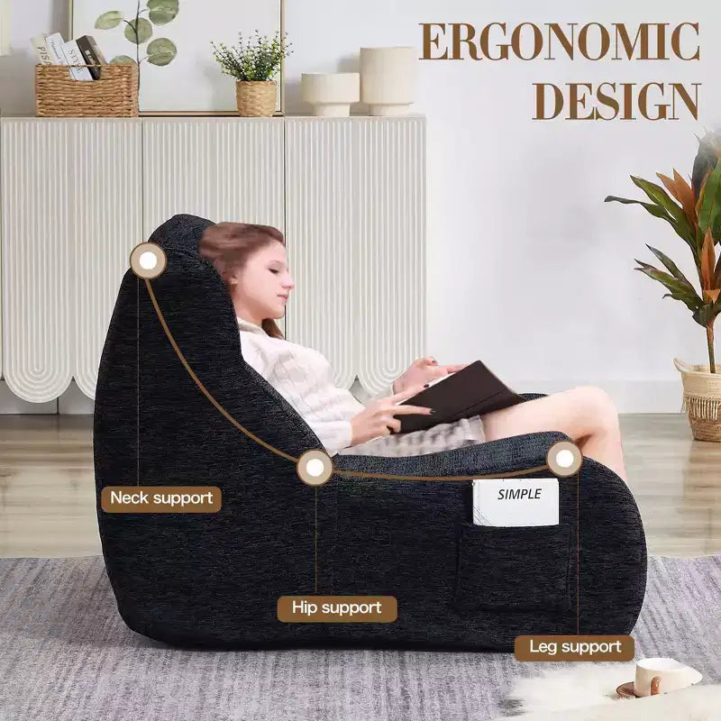Pouf géant avec accoudoirs