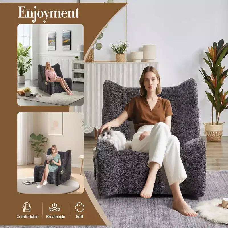 Pouf géant avec accoudoirs
