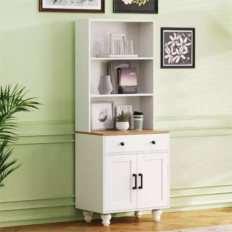 Armoire de rangement à 5 niveaux avec tiroir et étagères réglables