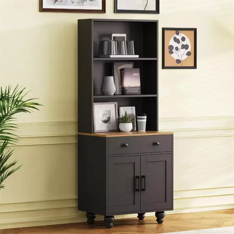 Armoire de rangement à 5 niveaux avec tiroir et étagères réglables