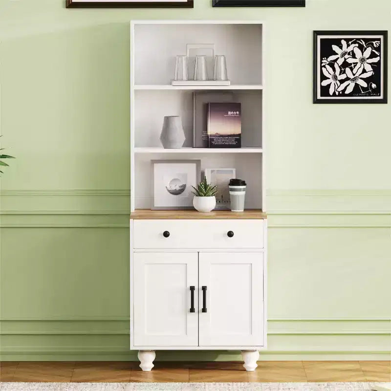 Armoire de rangement à 5 niveaux avec tiroir et étagères réglables