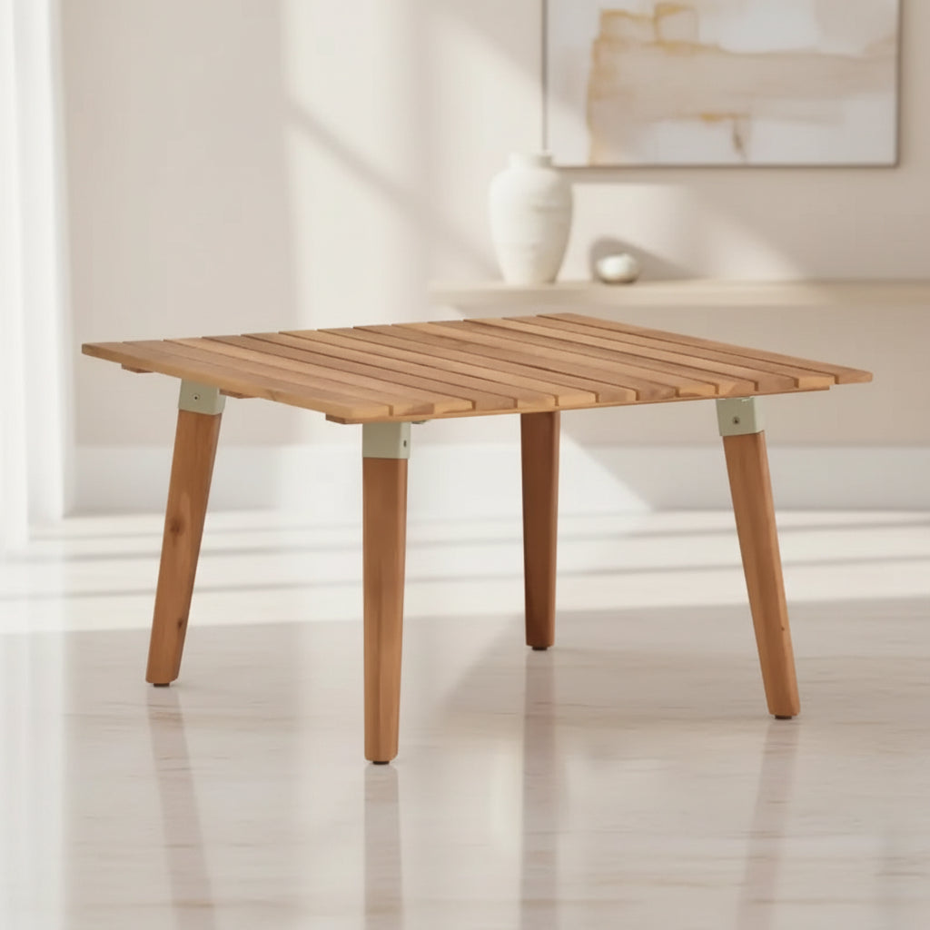 vidaXL Patio Coffee Table 23.6x23.6x14.2 Solid Acacia Wood