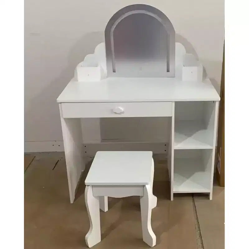 Coiffeuse enfant style vague avec lumière LED et accessoires