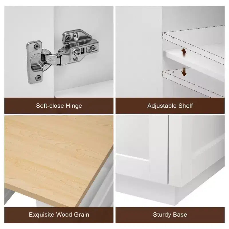 Îlot de cuisine avec table à manger extensible et rangements intégrés
