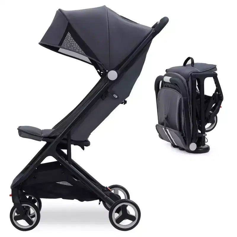 Poussette Bébé Compacte Trois Volets avec Pare-Soleil