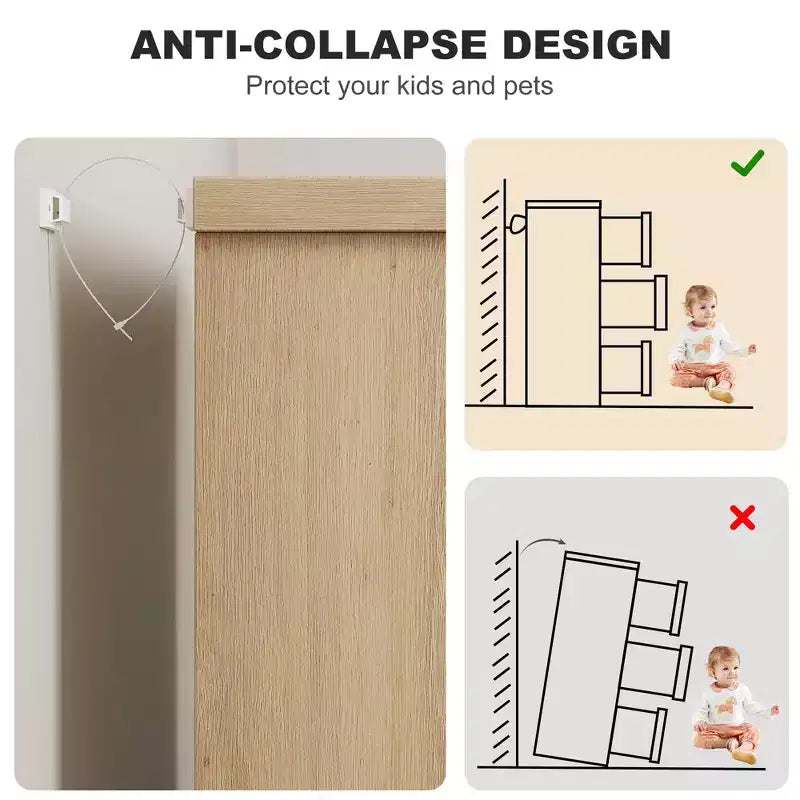 Commode à 7 tiroirs avec poignées intégrées