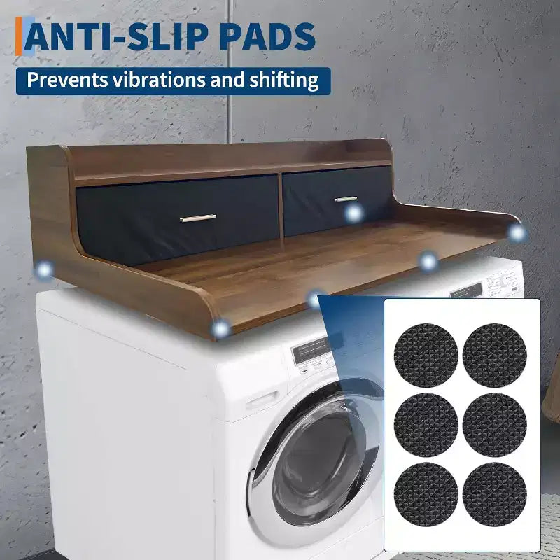 Organisateur de comptoir à 2 niveaux pour laveuse-sécheuse avec rebords et tiroirs
