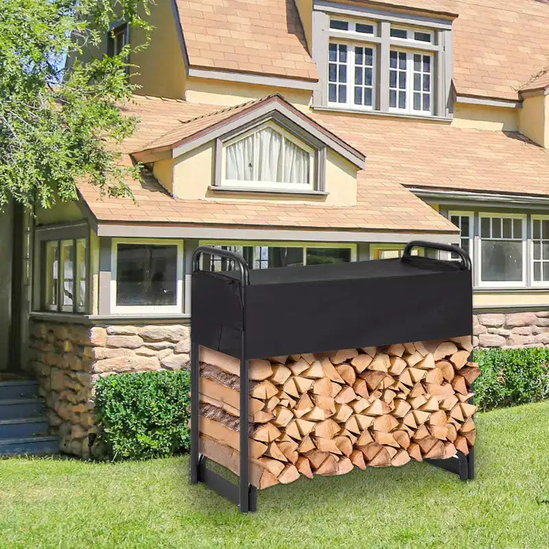 4.3 FT Range-Bûches Robuste avec Housse Imperméable
