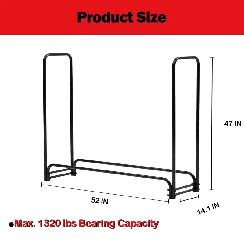 4.3 FT Range-Bûches Robuste avec Housse Imperméable