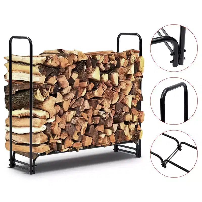 4.3 FT Range-Bûches Robuste avec Housse Imperméable