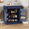Meuble de cuisine autoportant avec plateau en faux marbre