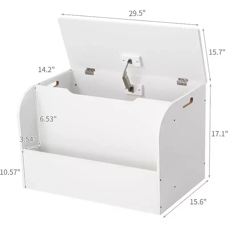 Banc de rangement pour enfants avec bacs à jouets et étagère à livres