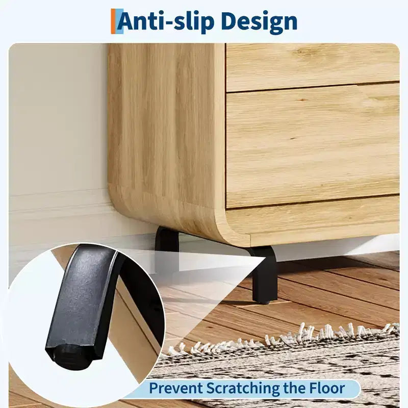 Commode en bois à 5 tiroirs avec pieds amovibles – Coffre de rangement de 124 cm de hauteur