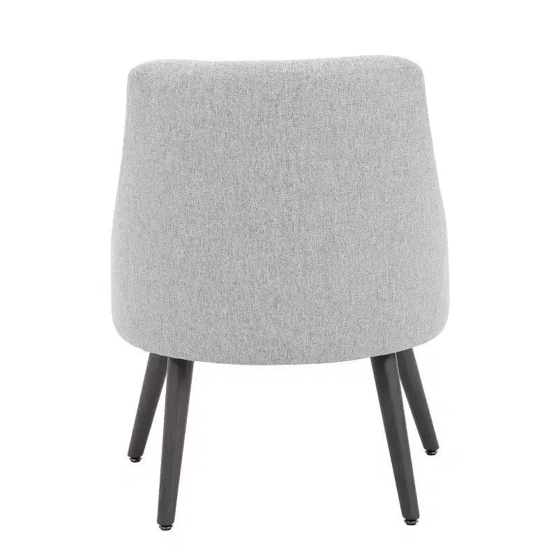 Chaise visiteur rembourrée avec piètement en métal et support lombaire