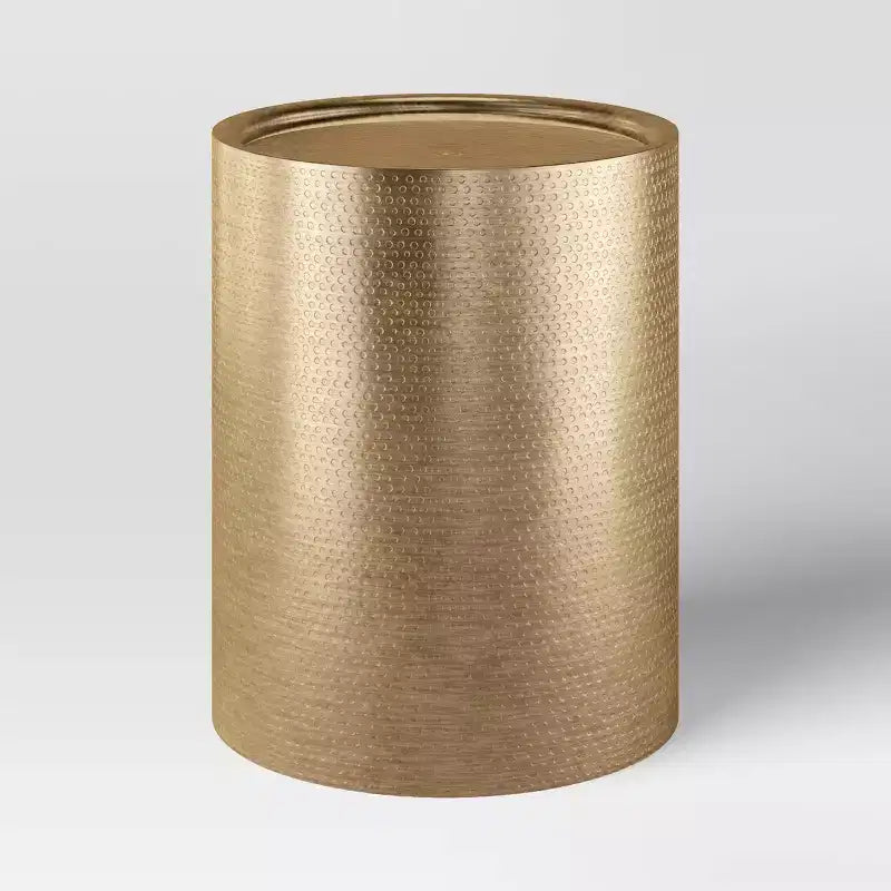 Tables d'appoint gigognes en métal doré, lot de 2