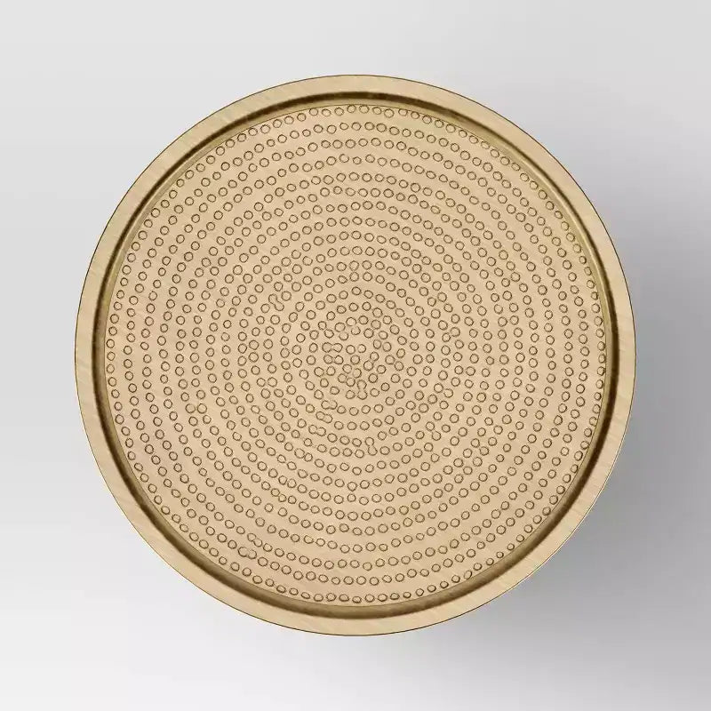 Tables d'appoint gigognes en métal doré, lot de 2