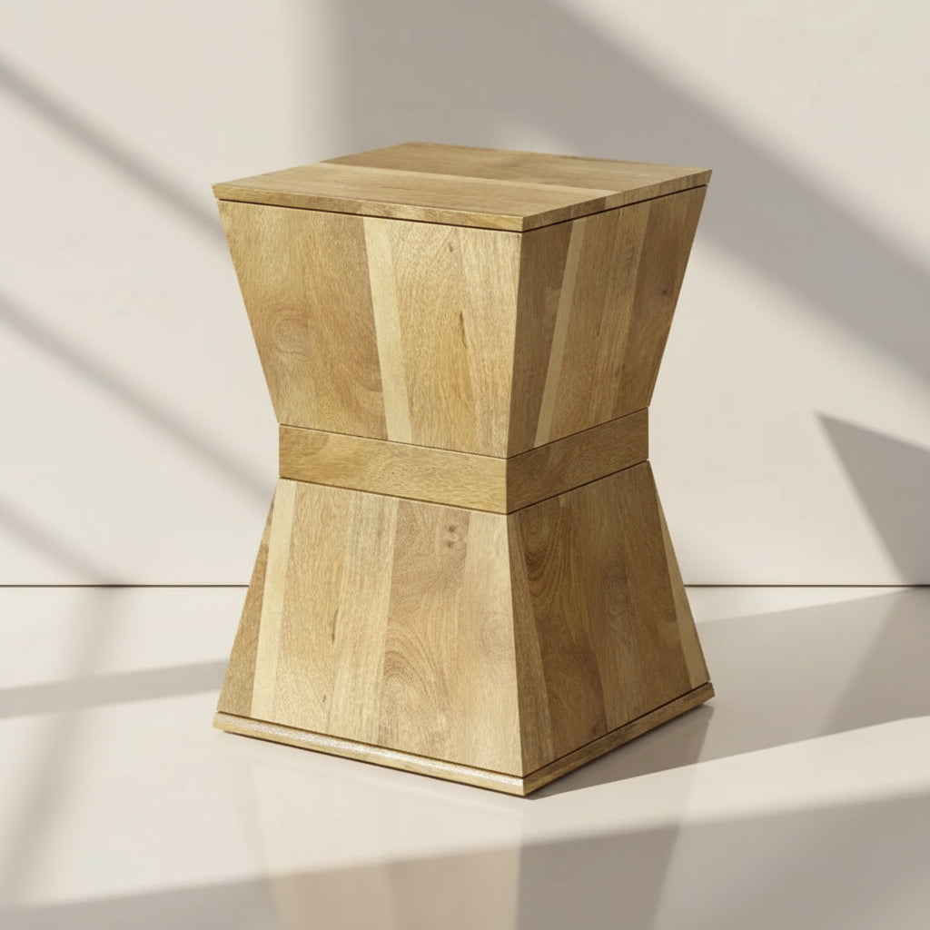 WyndenHall Gladstone Side Table Natural: Modern Mango Wood End Table, Scratch-Resistant, 50lb Capacity