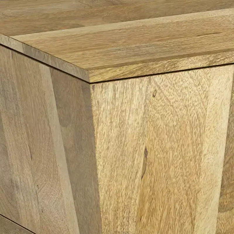 Table d'appoint carrée en bois de manguier – Finition naturelle