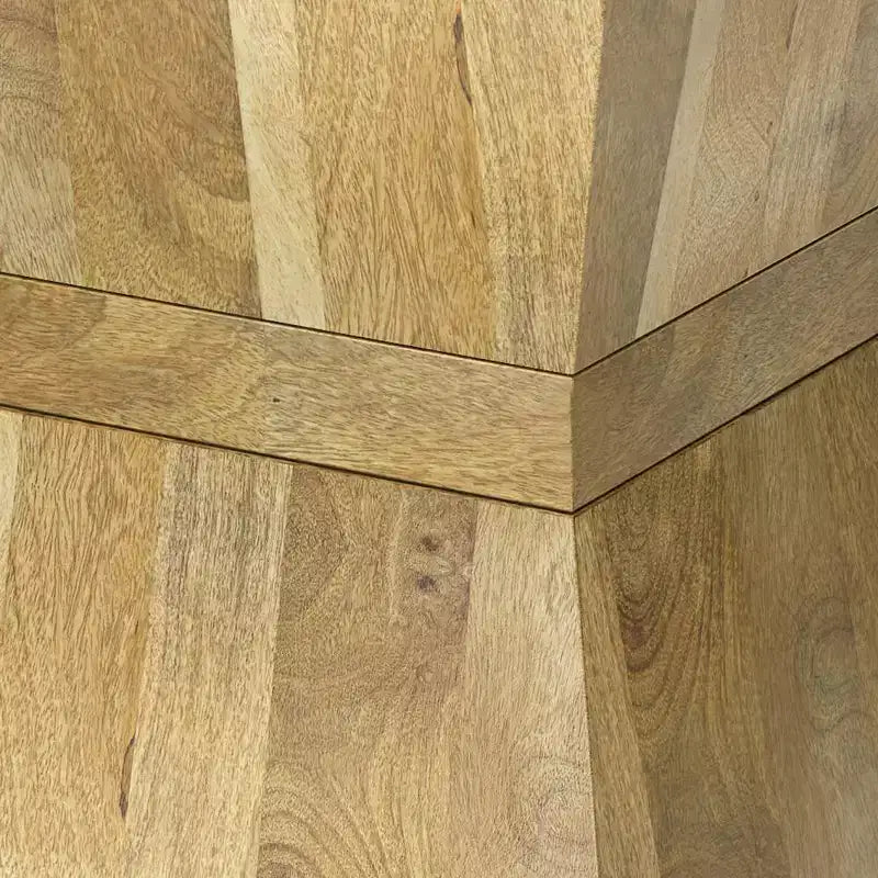 Table d'appoint carrée en bois de manguier – Finition naturelle