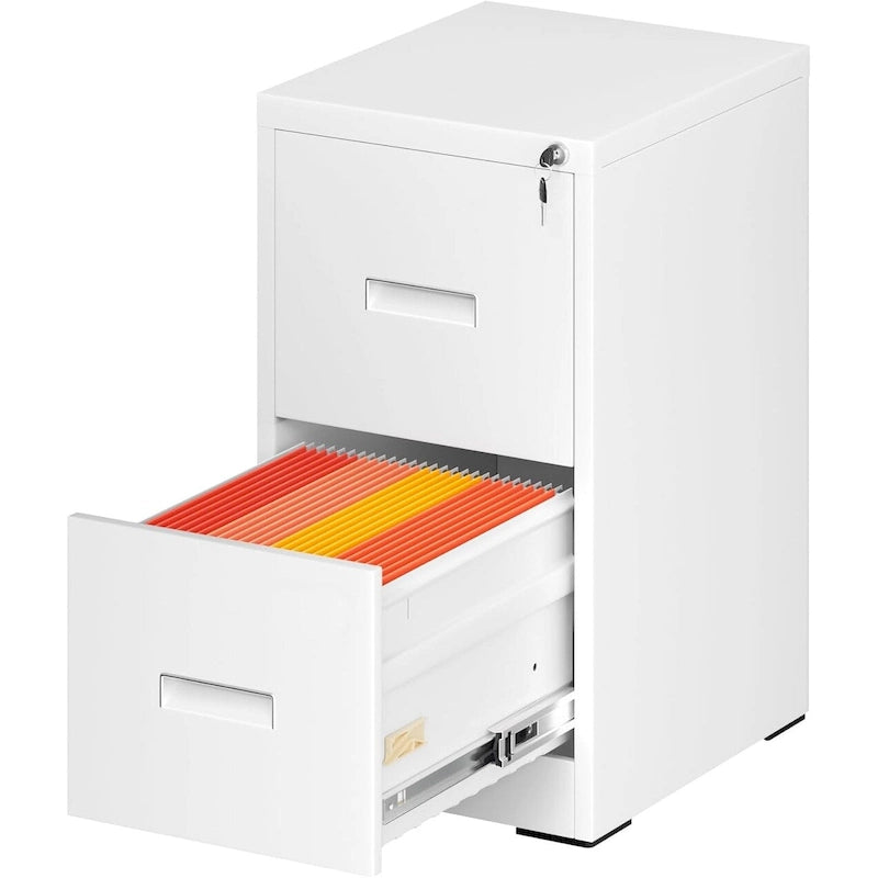 Classeur vertical à 2 tiroirs avec serrure pour le bureau à domicile