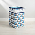 Bacati - Woodlands Aqua/Navy/Gray Boys Collapsible Laundry Hamper