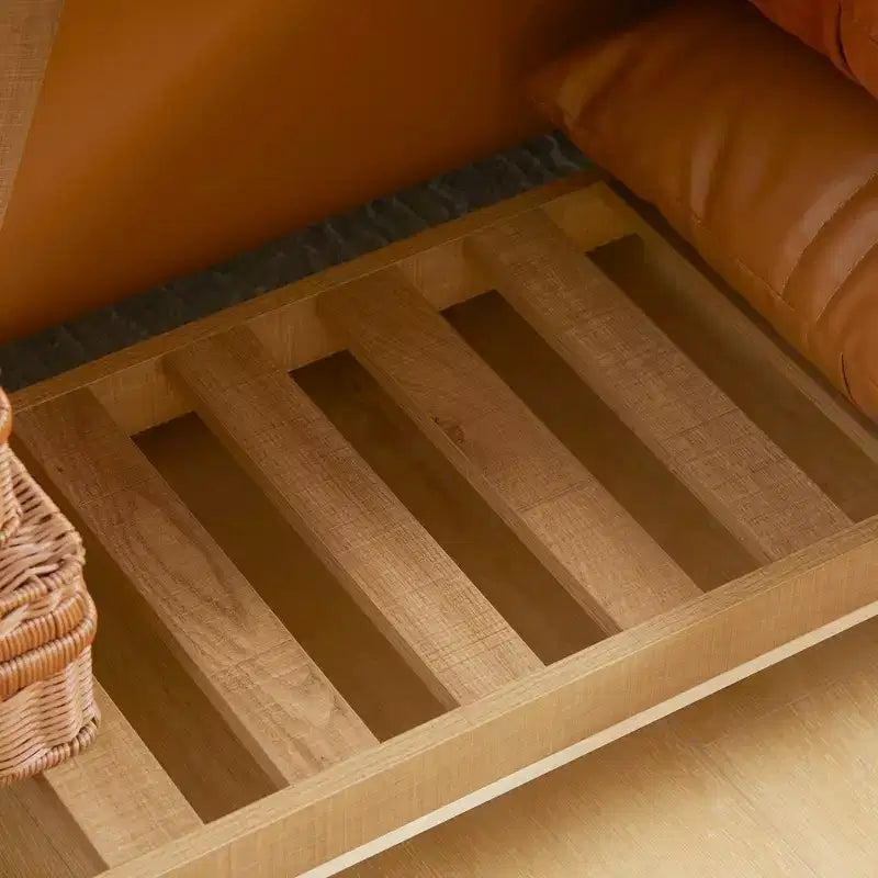 Table console de ferme avec étagère de rangement et dispositif anti-basculement