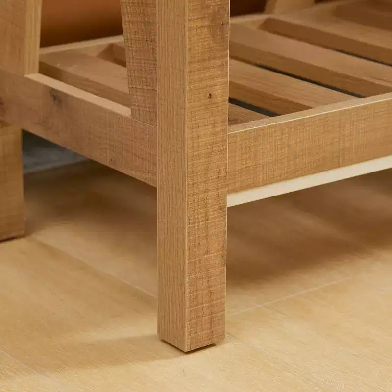 Table console de ferme avec étagère de rangement et dispositif anti-basculement
