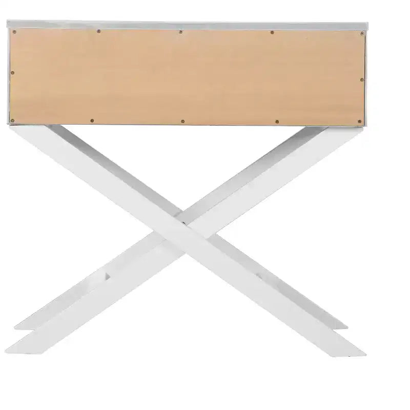 Table de chevet 1 tiroir en X avec façade de tiroir texturée