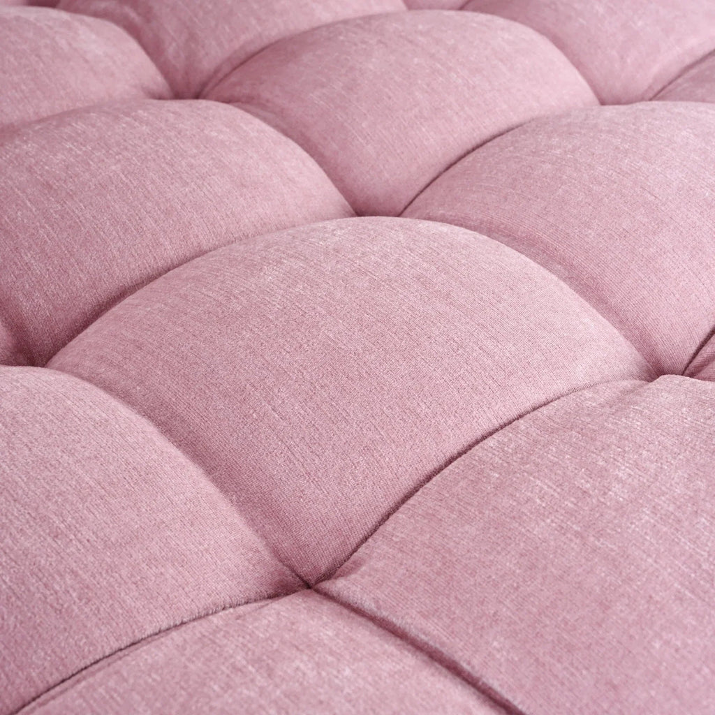 Canapé-lit Chenille avec dossier touffeté et 2 oreillers détachables pour le salon